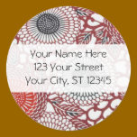 Red Blossom Address Seal stickers