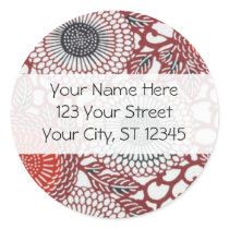 Red Blossom Address Seal stickers