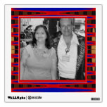 red blue abstract  photo frame wall decals