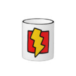 Red Blue and Yellow Lightning Bolt Mug