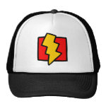 Red Blue and Yellow Lightning Bolt Trucker Hat Red Blue and Yellow Lightning Bolt Trucker Hat