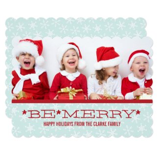 RED BLUE, BE MERRY | HOLIDAY PHOTO Christmas Card $2.26