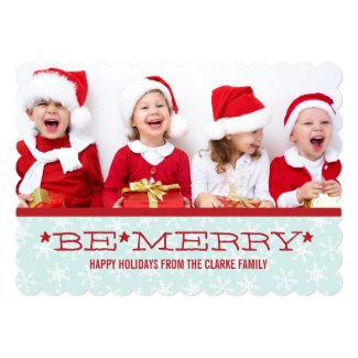RED BLUE, BE MERRY | HOLIDAY PHOTO CARD ANNOUNCEMENTS