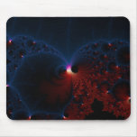 Red Blue Cells Fractal Art Mouse Pad
