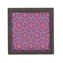 Red & Blue Elegant Pattern ornate premium gift box premium gift boxes