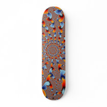 Red Blue Flames Skateboard