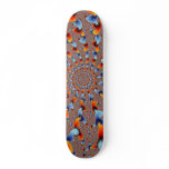 Red Blue Flames Skateboard