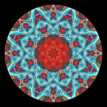 Red Blue GeoStar Sticker stickers