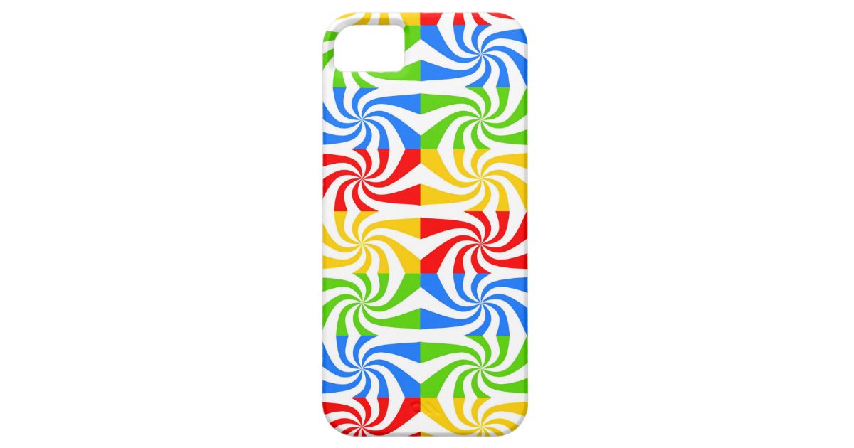 Red, Blue, Green, Yellow Candy Cane Design iPhone SE/5/5s ...