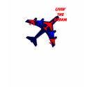 Red/Blue Layer Plane t-shirts
