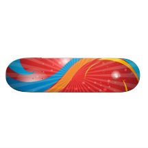red blue modern fashion abstract skate board