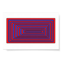 Red & Blue Rectangle poster