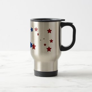 Red, blue stars Travel Mug mug