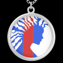 Red-Blue Strictly Rootz Necklace necklaces