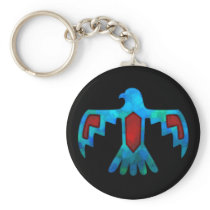 Red & Blue Thunderbird Keychain