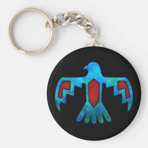 Red & Blue Thunderbird Keychain
