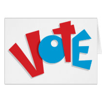 Red & Blue Vote cards