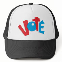 Red & Blue Vote hats