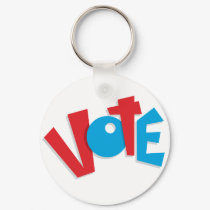 Red & Blue Vote keychains