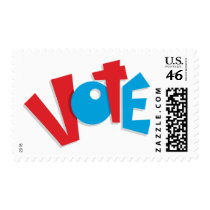 Red & Blue Vote postage