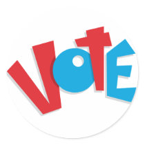 Red & Blue Vote stickers