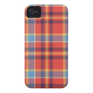 Red, blue, yellow and purple tartan iPhone 4 cases