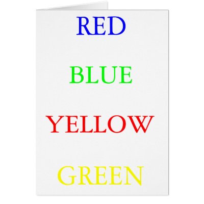Red Blue Yellow Green Card by offcenter