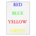 Red Blue Yellow Green cards by offcenter Red Blue Yellow Green cards