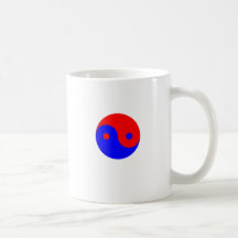 Red Blue Yin Yang Mugs
