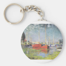 Red Boats, Argenteuil, Claude Monet Key Chain