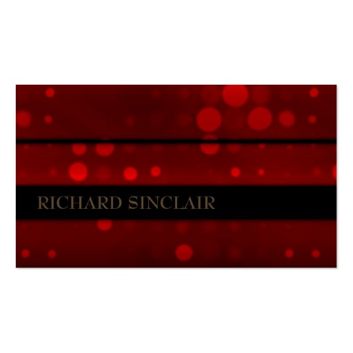 Red Bokah Business Card Templates (front side)