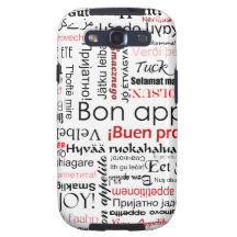 Red Bon appetit in many different languages Galaxy SIII Cases