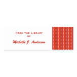 Red Bookmarks Bookplates business cards