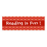 Red Bookmarks Bookplates business cards