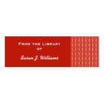 Red Bookmarks Bookplates business cards