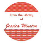 Red Bookmarks Bookplates stickers