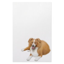 Red Border Collie Stationery