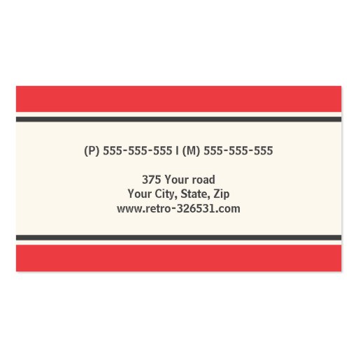 Red border modern stylish professional business card template (back side)