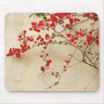 Red Bougainvillea Flowers Mousepad by farmer77 Red Bougainvillea Flowers Mousepad