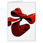 Red bow Christmas card