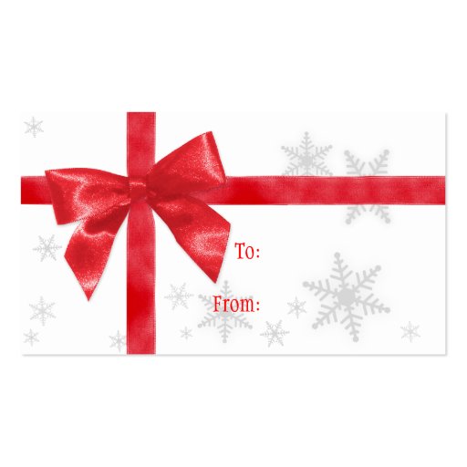 red bow christmas gift tag double sided standard business red bow christmas gift tag double sided standard business