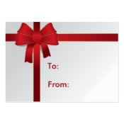 Red Bow Gift Tag profilecard