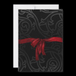 Red Bow Gothic Bridal Shower Invitation