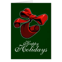 christmas, holiday, season&#39;s greetings, gifts, winter, xmas, holiday season, bow, Card with custom graphic design