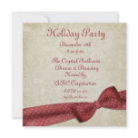 Red Bow Holiday Invitation