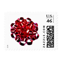 Red Bow Holiday Mail Gift - Customized postage