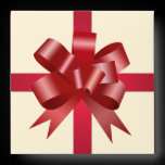 Red bow ribbon party holiday gift square cream CD Envelopes