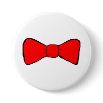 Red Bow Tie Pinback Buttons