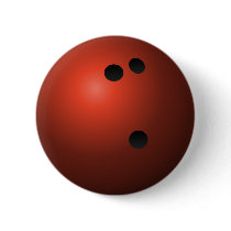 Red Bowling Ball buttons by Customizables Red Bowling Ball buttons