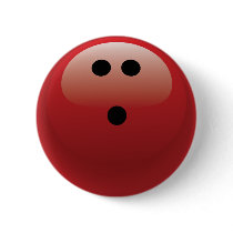 RED BOWLING BALL BUTTONS